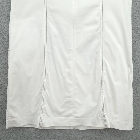 Ellen Tracy White Jumper Dress Large Buttons Size 10 - Picture 8 of 11